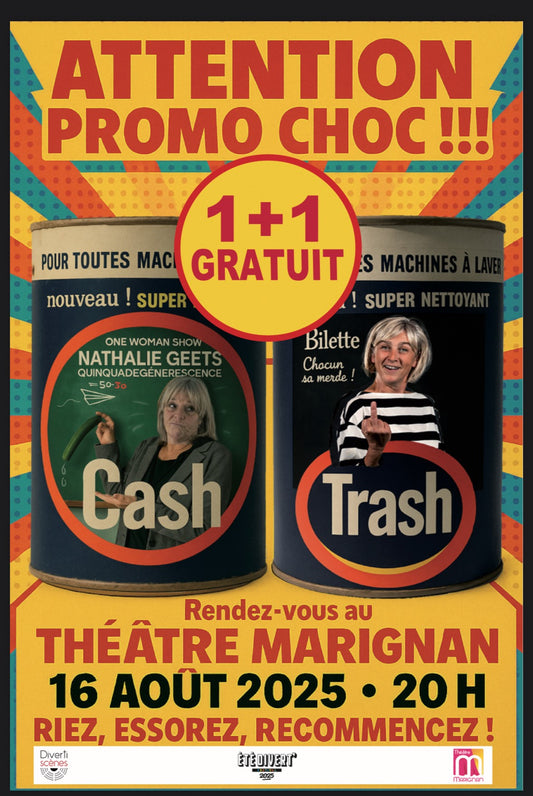 16 août - Nathalie Geets + Bilette = 1 soirée, 2 humoristes